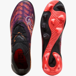 BOTA DE FÚTBOL PUMA FUTURE 8 MATCH FG/AG NEGRO Y CORAL