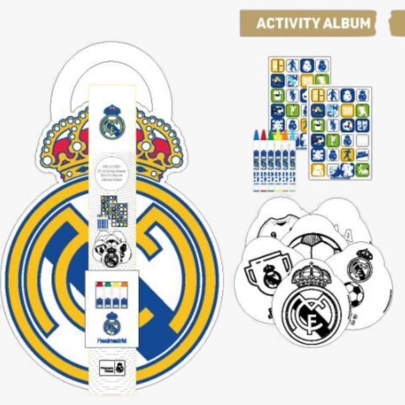 REAL MADRID ALBUM ACTIVIDADES COLOREABLE